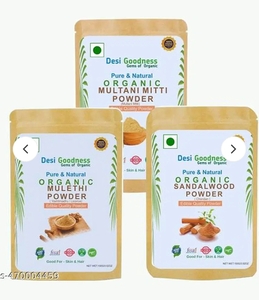 Desi Goodness - Fairness Face Pack for All Skin Type (Pack
of 3)