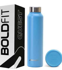 Lowest price:Boldfit Water Bottles Stainless Steel Water Bottle 1 Litre Steel Water Bottles for School, Office, Home, Gym 1 Litre Water Bottle for Men Leakproof, Rust Free Steel Bottle -1000 ml Bottle