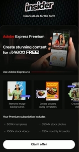 FamPay: Get Adobe Express Premium FREE for 1 Year | Worth ₹4,000