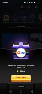 50₹ off on Instamart mov 150₹ - cred app (maybe user specific)