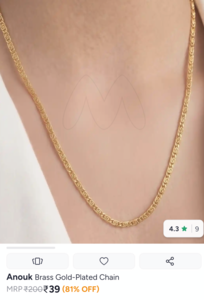 Anouk Brass Gold-Plated Chain