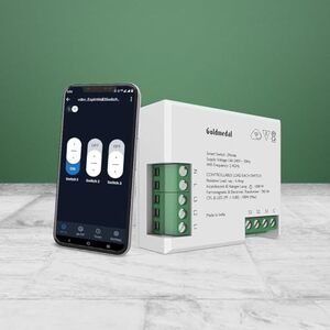 Goldmedal WiFi 3 Node Smart Switch |Compatible with Alexa,Google Assistant|No Hub Required |Home Automation|(White)