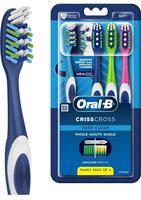 Oral B  Crisscross Deep Clean, Family value pack of 4 Soft Toothbrush