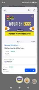 Instamart -  Delfrez Nourish White Eggs 
