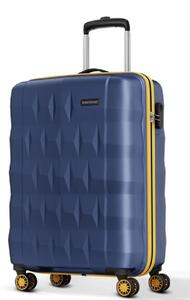Aristocrat Small Cabin Suitcase (56 cm) 8 Wheels - Comet Trolley Bag 56cm, Small Hard Luggage - Blue