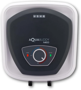 USHA AquaBuddy Neo Geyser 10 Litre 5 Star BEE Rating | Copper Heating Element | Storage Water Heater with Anti-Rust Protection | Warranty: 8 Yr Tank, 2 Yr Product