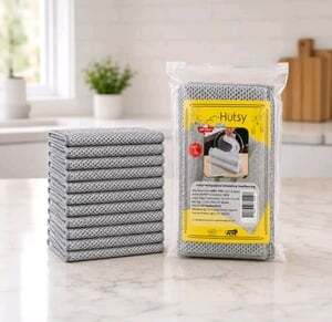 Hutsy Dishwashing Steel Scrubber Rag 10 Pcs