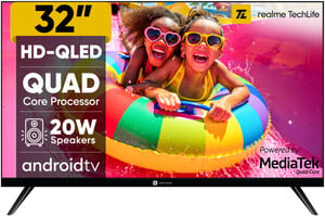 realme TechLife 80 cm (32 inch) QLED HD Ready Smart Android TV wi...more