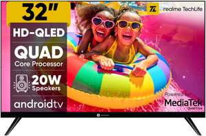 realme TechLife 80 cm (32 inch) QLED HD Ready Smart Android TV 