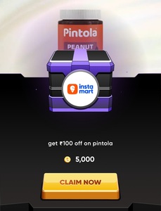 Cred Instamart Picks : Get 100 Off on Pintola Order worth 599Rs using 5K Cred Coins 