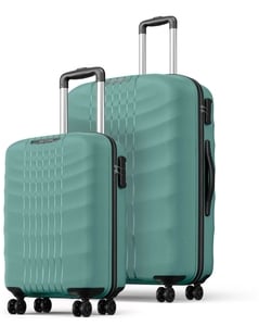 Magnum by Safari Hard Body Set of 2 Luggage 8 Wheels - LIFT 55/66 4W SAGE GREEN (Green)