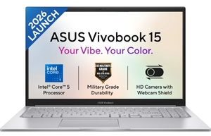 ASUS Vivobook 15 (2026) Intel Core 5 120U (8 GB/512 GB SSD/Windows 11 Home)(15.6 inch, Cool Silver)