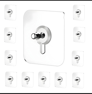 Digihaat: Nail Free Self-Adhesive Screw Wall Hooks For Hanging Pack of 10