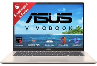 ASUS Vivobook 14 Snapdragon X- (16 GB/512 GB SSD/Windows 11 Home)(14 Inch, Platinum Gold, 1.49 Kg)