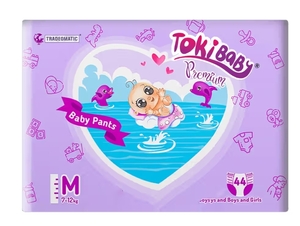 TOKIBABY Premium M 44: Ultra-Thin Diapers, 