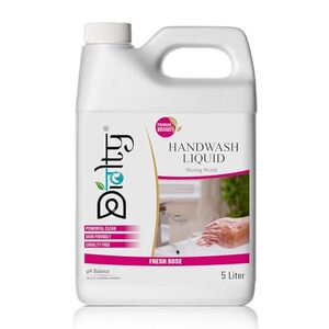 Hand Wash Liquid 5L Rose Refill Can - 99.9% Germ Protection, Moisturizing, Paraben-Free, Long-Lasting Scent, Bulk for Soft Hands