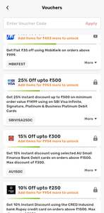 Bigbasket: 25% discount up to ₹500 using SBI Visa Infinite, Signature, Platinum & Business Platinum Debit Cards
