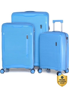 ACEPACK Hard Body Set of 3 Luggage 8 Wheels - Hector Blue