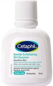 Cetaphil Gentle Exfoliating SA Cleanser 29ml | Daily Foaming Face Wash with Salicylic Acid, Mandelic Acid & Gluconolactone 