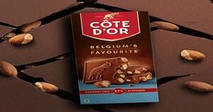 Check out COTE D'OR Caramelized Almonds Milk Premium Belgian Chocolate Bar