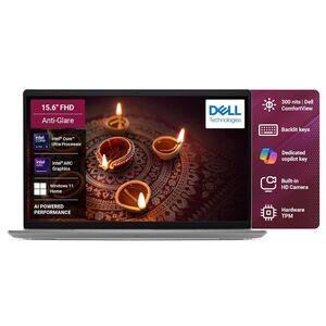 Dell 15 AI Powered Laptop, Intel® Core™ Ultra 5 225U Processor 24 Tops, 16GB:512GB, 15.6" (39.62cm) FHD 300nits Display, (Dell 15), Backlit Keyboard + AI Copilot Hotkey, Windows 11 + MSO'24, 1.66kg