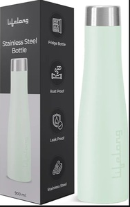Lifelong Stainless Steel Water Bottle 950ml | Durable, Leak-Proof, Easy Grip, Rust Free, Easy-to-Clean, Odour-Free Bottle with Secure Cap for School, Travel, Gym & Work (LLBT03GL, Glacier (7% off for prime users)