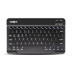 FRONTECH Ultra-Slim Wireless Mini Bluetooth Keyboard with 78 Keys, Rechargeable Battery, Compact Design for Windows/Mac/Android/iOS Black (FT-1603)