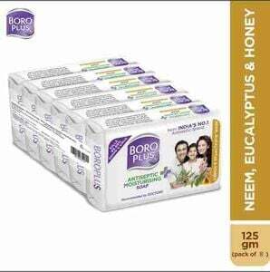BOROPLUS Antiseptic And Moisturising Toilet Soap With Neem,Eucalyptus And Honey| (8 x 125 g)
