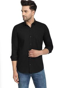 MSSHEET Men Regular Fit Solid Casual Shirt(XL) location specific