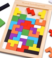 EASYMART 40 Pcs Wooden Russian Blocks Puzzles for Kids Adults,Wood Intelligence Puzzle for Kids Ages 3-8,Wooden Puzzles Brain Teasers (57+67 delivery fee)