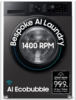 Samsung 9 kg, 5 star, AI EcoBubble, Super Speed, Wi-Fi, Hygiene Steam with Inbuilt Heater, 