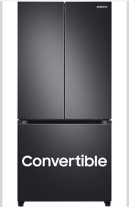 Samsung 550 L Inverter Frost-Free French Door Refrigerator (RF57A5032B1/TL, Black DOI, Convertible), Real Stainless, Convertible