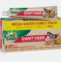 600gm Zandu Dantveer Irimedadi Oil 9-in-1 Protection Toothpaste