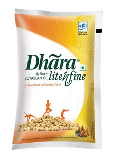 Dhara Lite N Fine Refined Soyabean Oil 1 Ltr on Instamart: