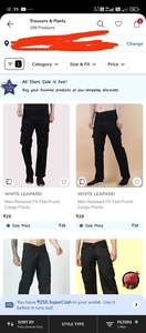 Ajio loot. 28 rs cargo pant ,search white leapard ,almost available all location