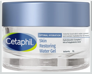 Cetaphil Optimal Hydration Restoring Water Gel 48 g – Lightweight 72H Weightless Hydrating Gel for Dry & Sensitive Skin | Daily Moisturisation Hydro Boost & Skin Refreshing Formula
