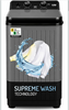 VW Visio World 8.5 kg semiautomatic Top Load Washer Only with Powerful Wash, V8 Supreme-Wash, Black/Grey