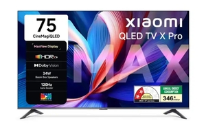 Xiaomi X Pro Series 189.3 cm (75 inch) QLED Ultra HD (4K) Smart Google TV 2026 Edition with MaxView Display | 34W Dolby Audio | Filmmaker Mode | HDR10+ | Dolby Vision | 32GB Storage | Mi TV on Flipkart