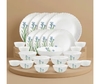 La Opala Novo Opalware Dinner Set (21 Pieces, Blue Florets) on Instamart: