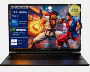DELL Alienware 15 Intel Core 7 240H - (16 GB/512 GB SSD/Windows 11 Home/8 GB Graphics/NVIDIA GeForce RTX 5060/165 Hz) CAN15260CTO06MINO Gaming Laptop (15.3 inch, Black, 2.25 kg, With MS Office)