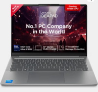 Lenovo IdeaPad Slim 5 OLED Display Intel Core Ultra 9 185H - (16 GB/512 GB SSD/Windows 11 Home) IdeaPad Slim 5 14IMH10 Laptop (14 inch, Luna Grey, 1.39 kg, With MS Office)