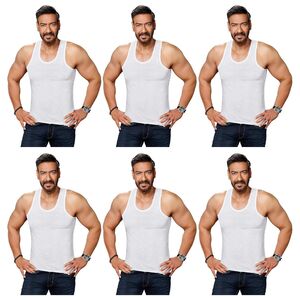 Amul Comfy Men’s Vest | 100% Cotton Single Jersey Fabric | U Neck Sleeveless Innerwear(Pack of 6) 