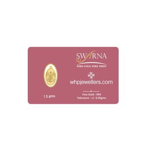 WHP Jewellers 24kt (999) 1.5 gram Goddess Lakshmi Yellow Gold Lakshmi Pendant for ₹23,240