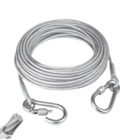 Heavy Duty Clothes Drying Rope 5 Meter with Hooks | Strong Steel Clothesline Wire | Rust Resistant & Durable | Ideal for Balcony, Bathroom, Travel, Camping & Home Use