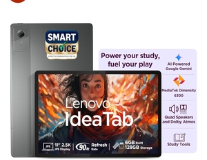 Lenovo Idea Tab (Smartchoice) | WiFi + 5G |11" 2.5K IPS Display |6GB RAM + 128GB ROM (Expandable Upto 2TB)| MediaTek Dimensity 6300|7040mAh|4 Speakers