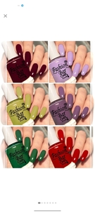 New Gloss Gel High Shine Nail Polish Pack of 6PC F636 Multicolor