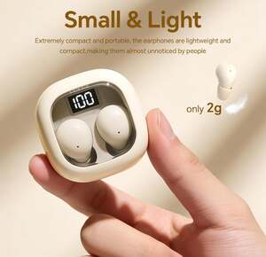 lowest - Smallest Invisible Mini Earbuds Wireless Bluetooth, Low Profile Micro Tiny Discreet Hidden Earbuds for Work, Small Headphones, Invisible