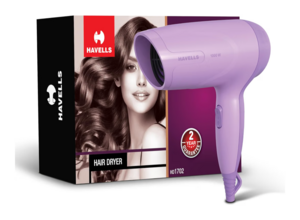 Havells 1000W Hair Dryer|Blow Dry for Men & Women|2 Temperature Settings|Travel Friendly|360° Radial Inlet| ThermoProtect Feature| HD1702