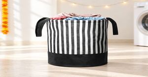 Non Woven Stripe Printed Round Foldable 43L