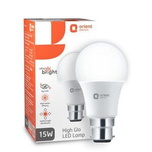 Orient Electric 15W High Glow LED bulb| 180-degree wide beam angle
